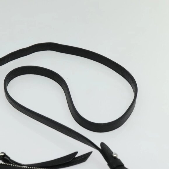 PRADA Shoulder Bag Leather Black Silver Auth - Picture 7 of 15